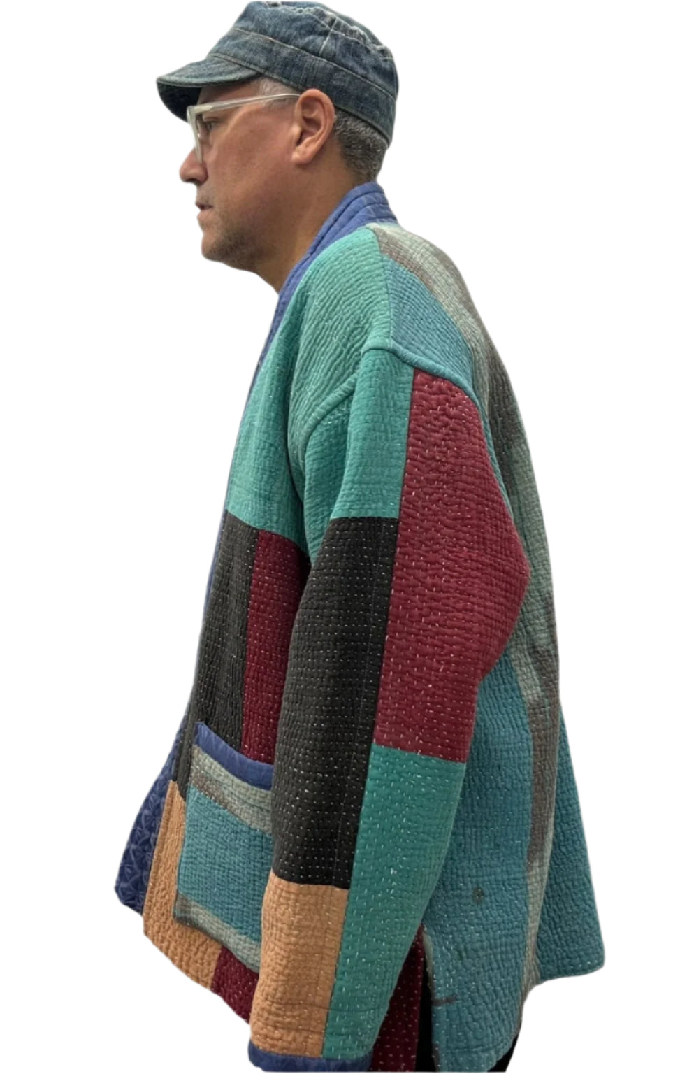 Kantha Kimono Jacket (*patchwork squares)
