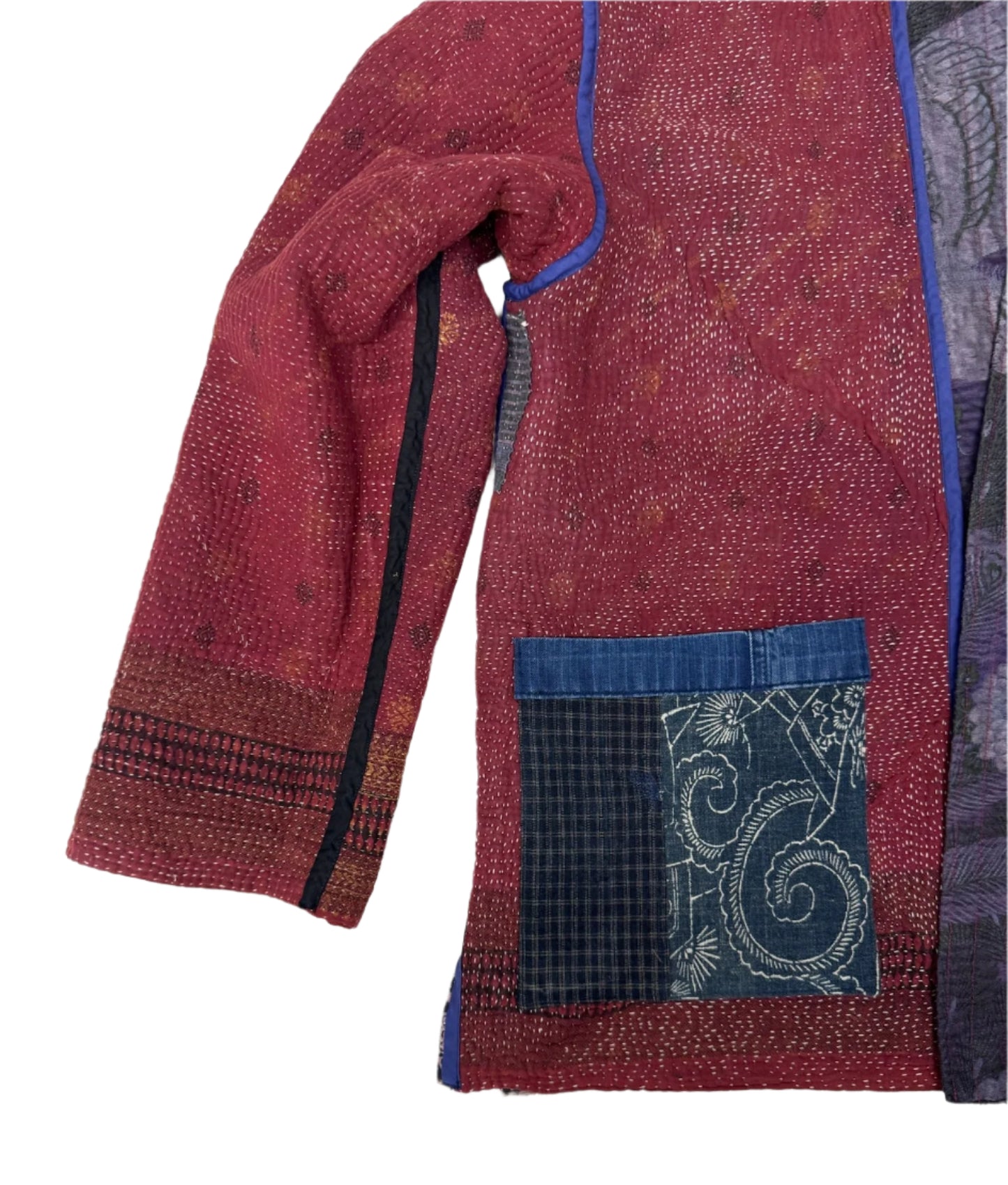 Kantha Kimono Jacket (paisley/ block print)