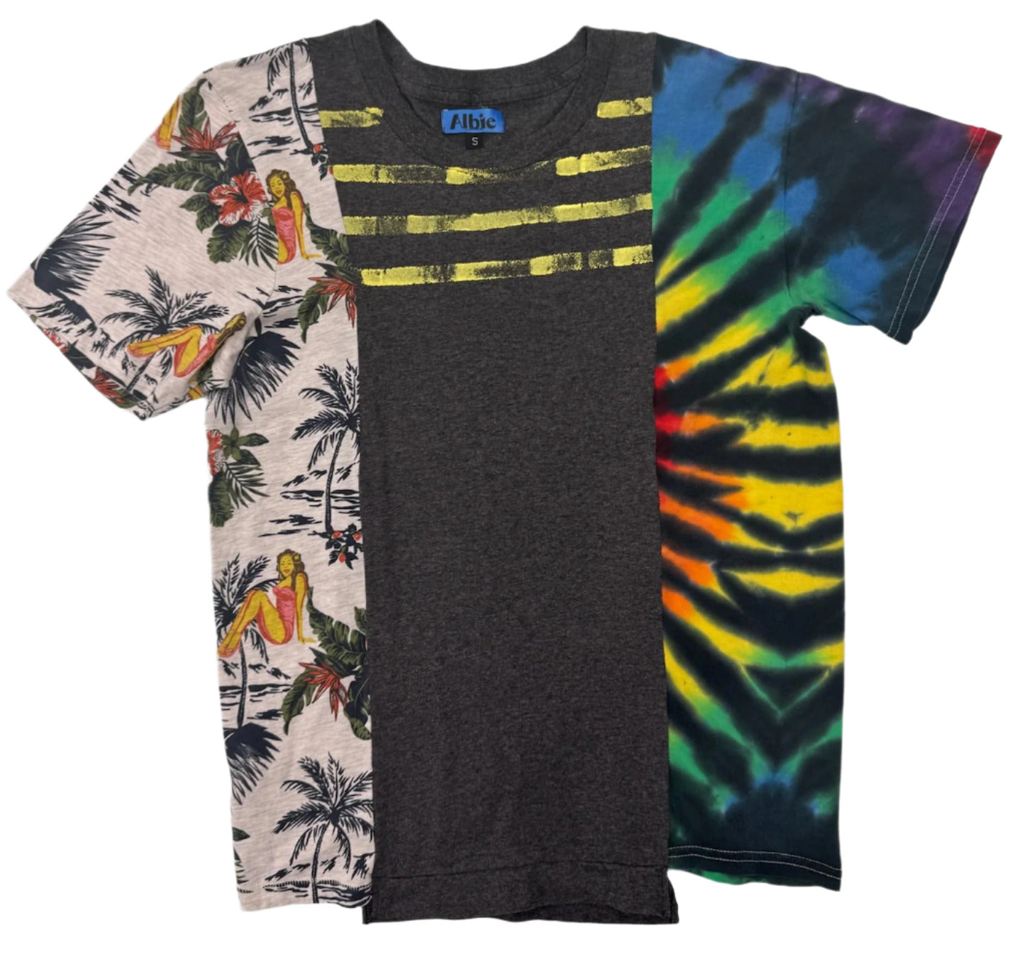 Hawaii Stripe Tie-Dye Tee size S