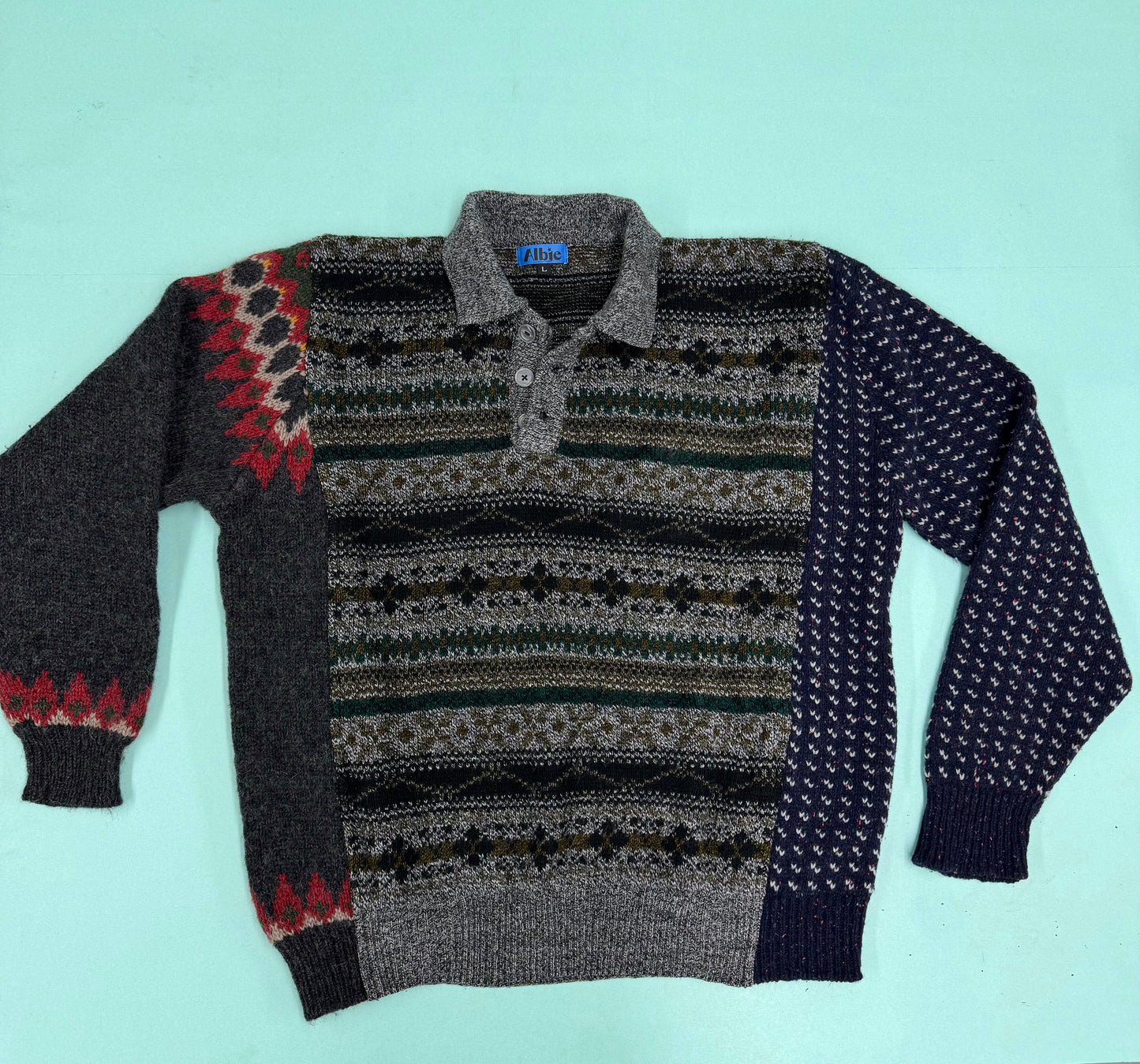 Polo collared sweater