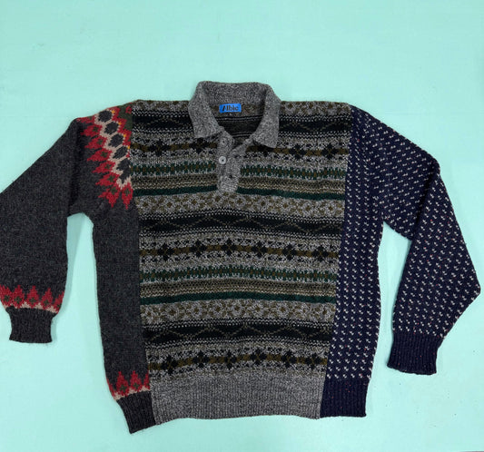 Polo collared sweater