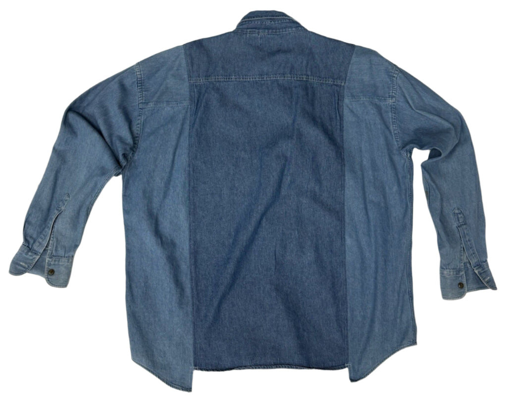 Mens Extended Play Triple Pocket Benzo Chambray Shirt size XL