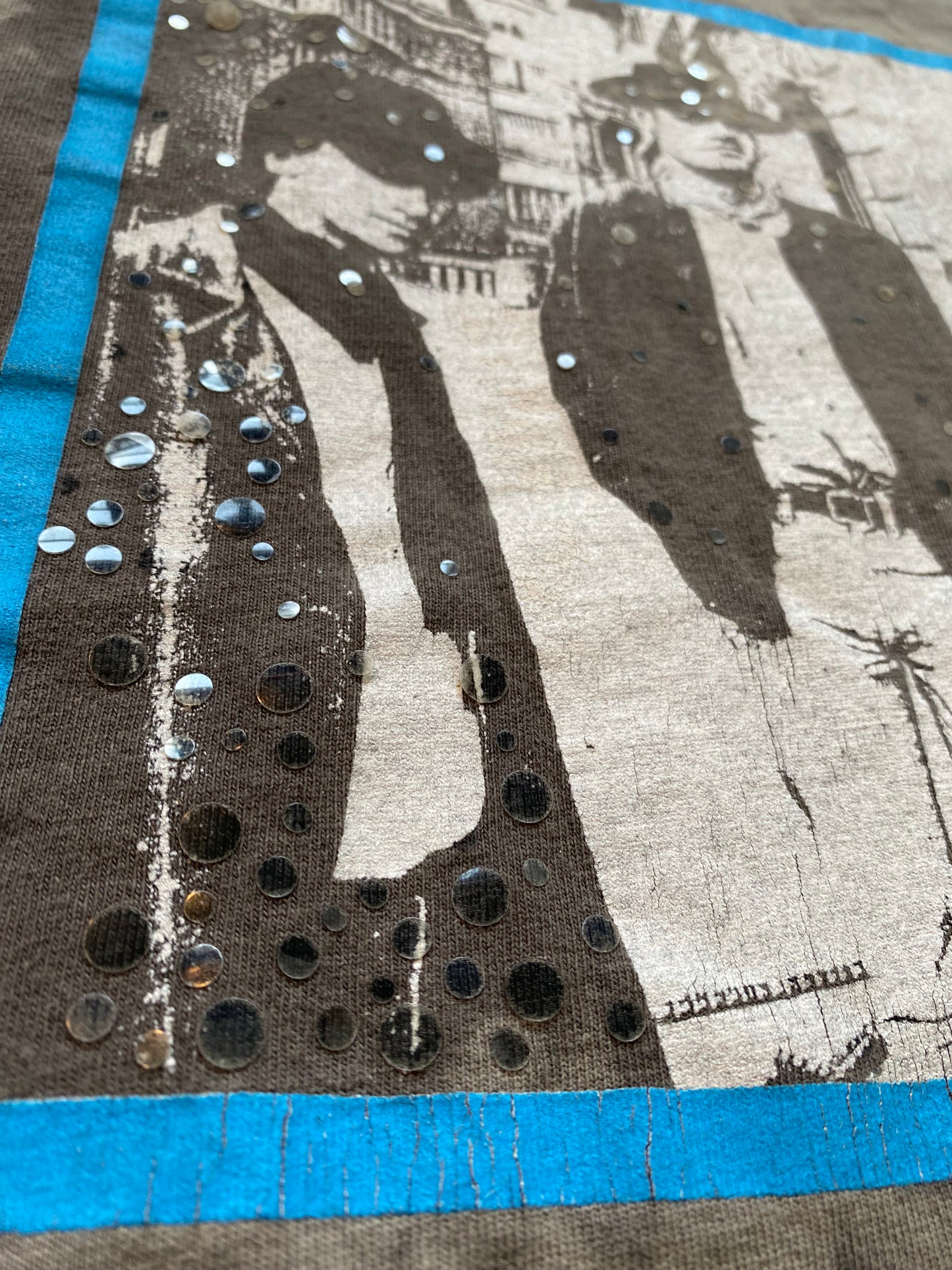 Reworked Electric Blue Tee 5021 sz Medium