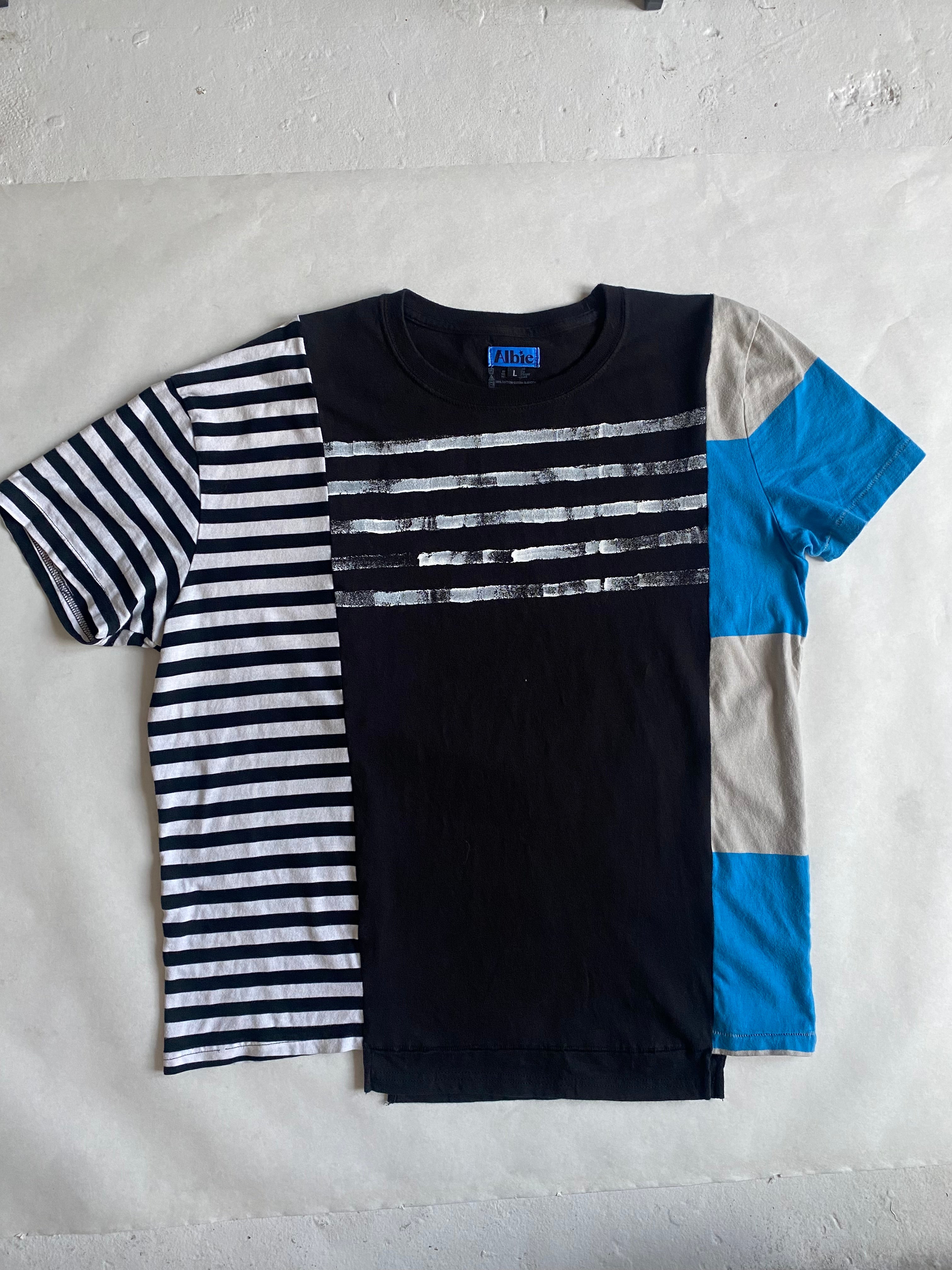 Stripes Tee Triptych Style 8003 size L