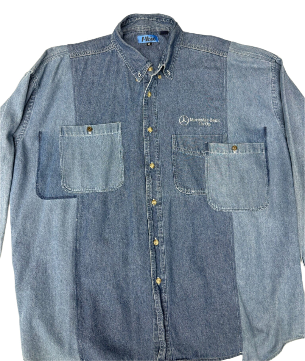 Mens Extended Play Triple Pocket Benzo Chambray Shirt size XL
