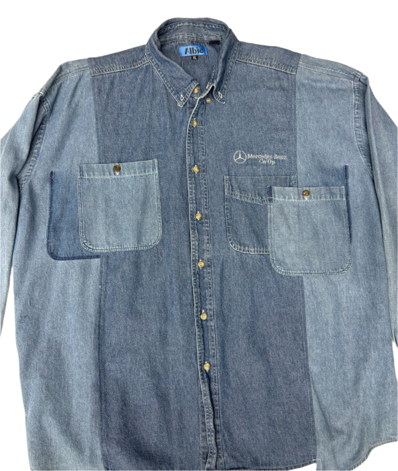 Mens Extended Play Triple Pocket Benzo Chambray Shirt size XL