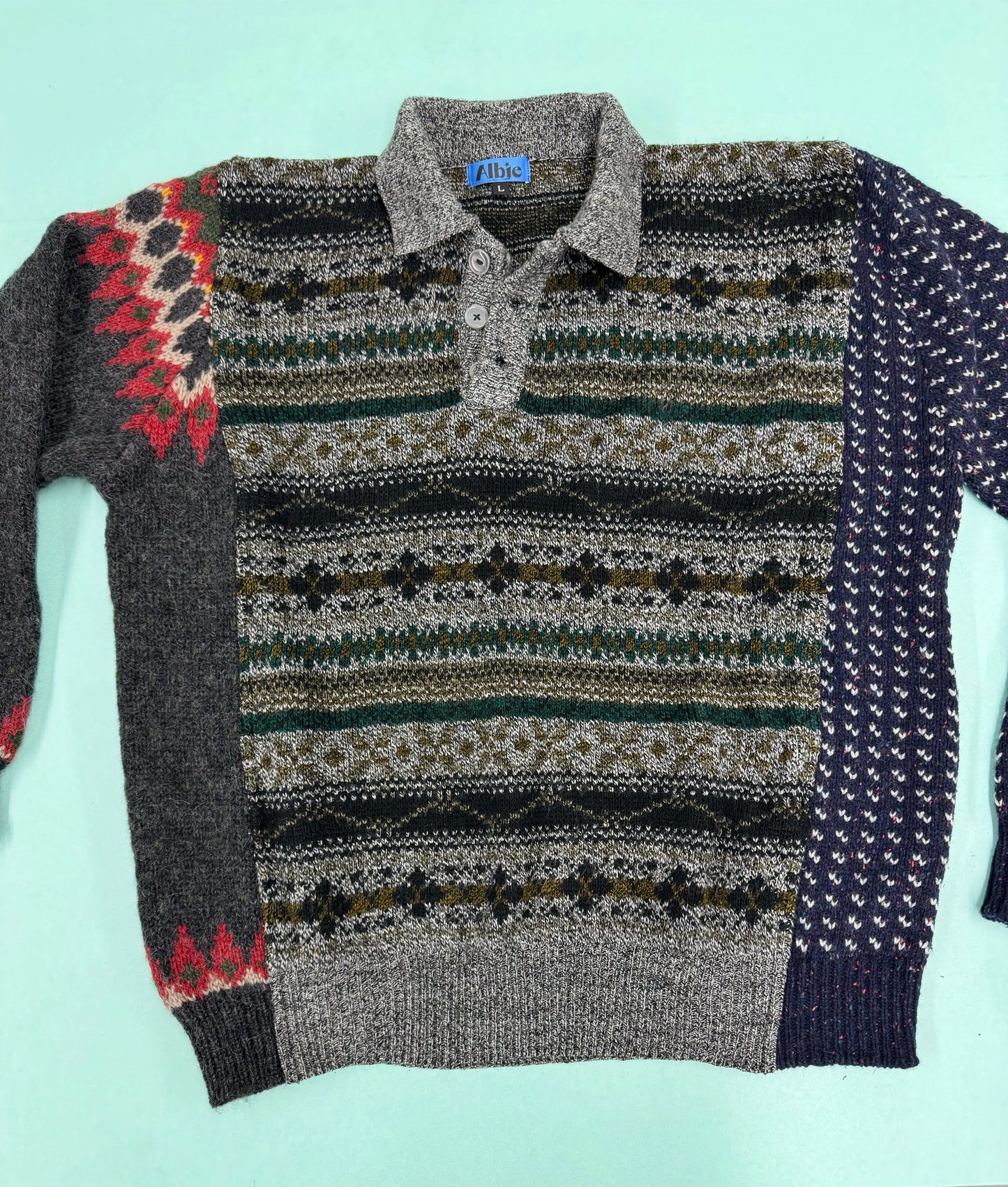 Polo collared sweater