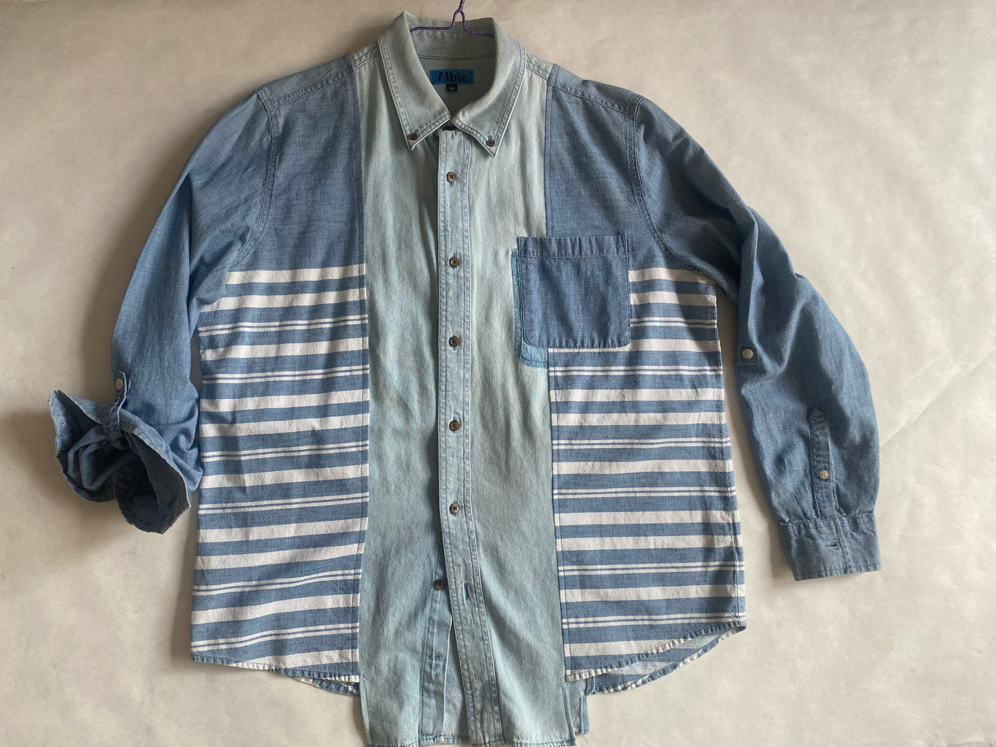 Mens ‘Extended play’ chambray shirt #5007 M