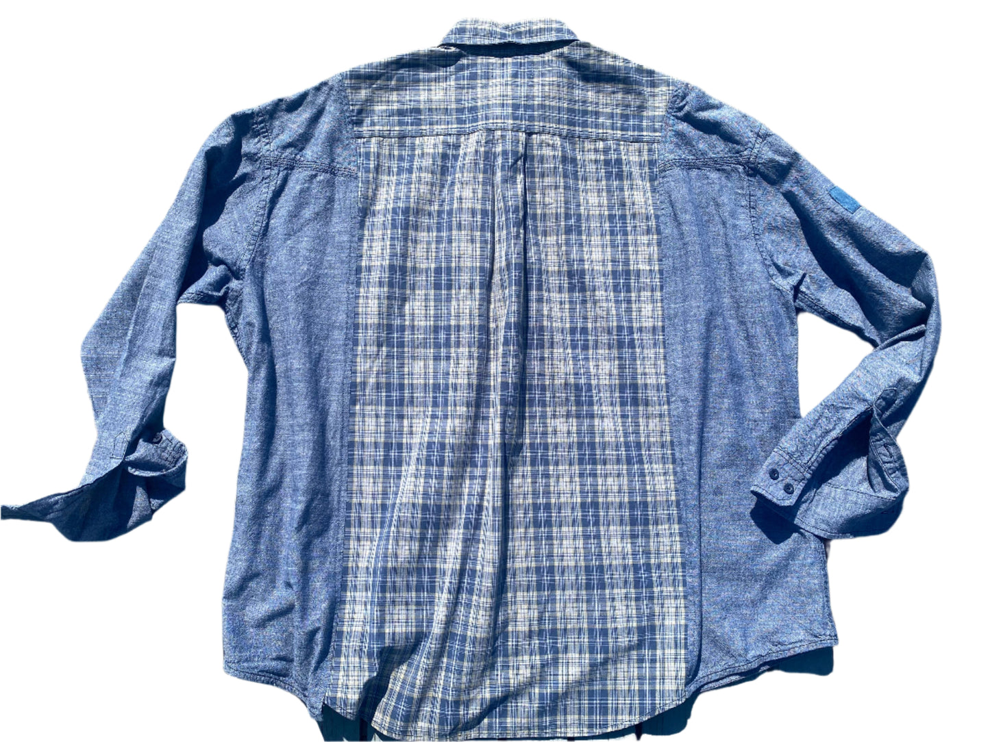 Registered Extended Play Chambray Plaid Shirt 5016 size XL