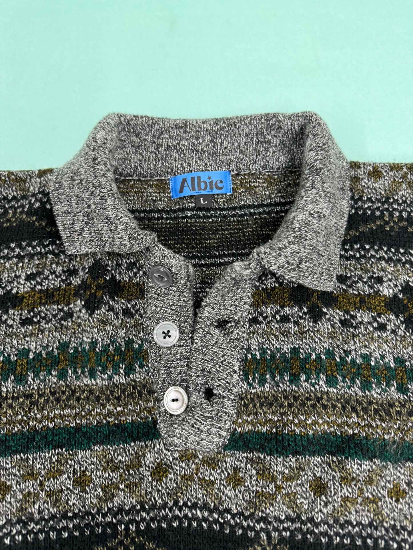 Polo collared sweater