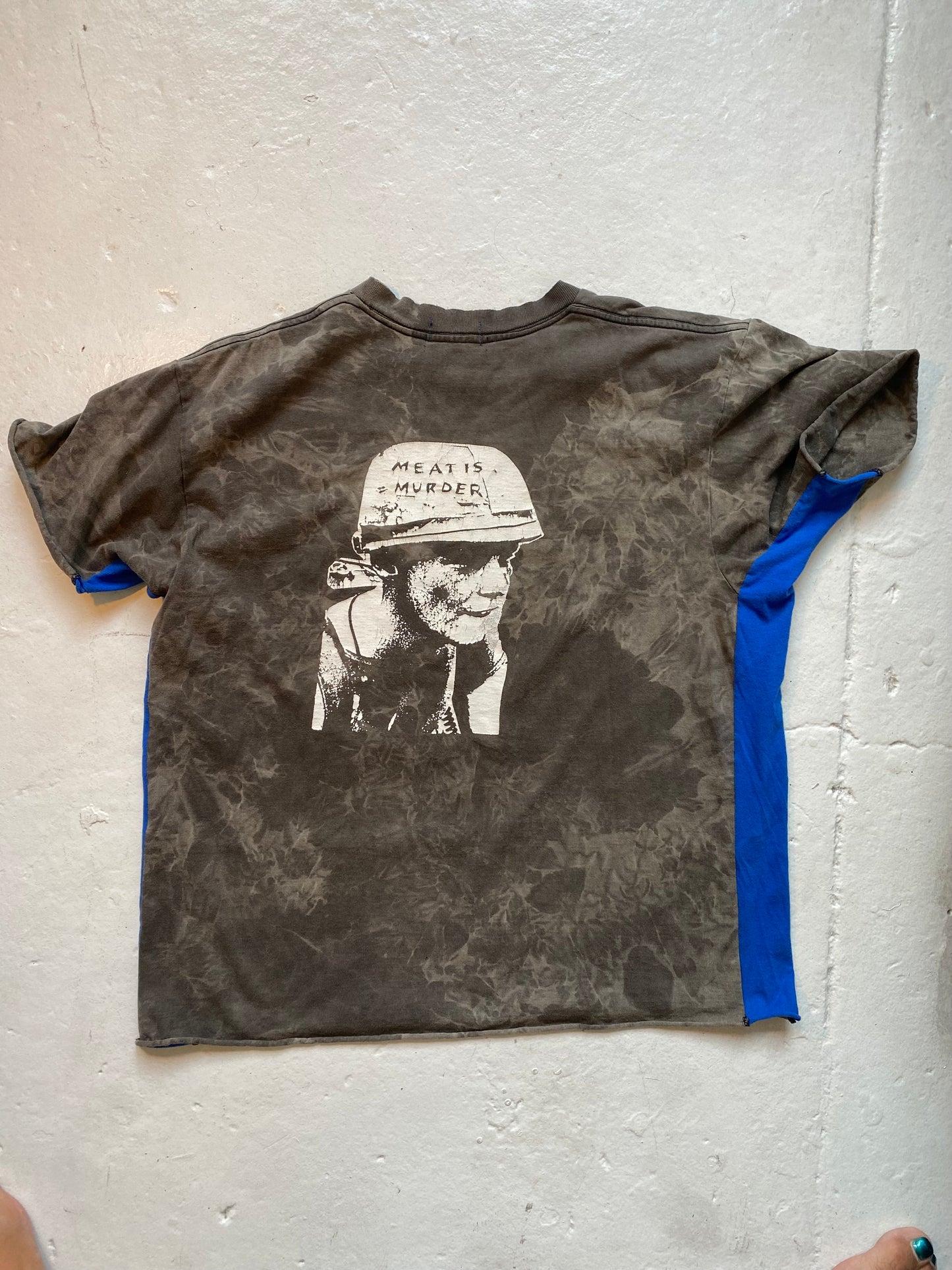 Reworked Electric Blue Tee 5021 sz Medium