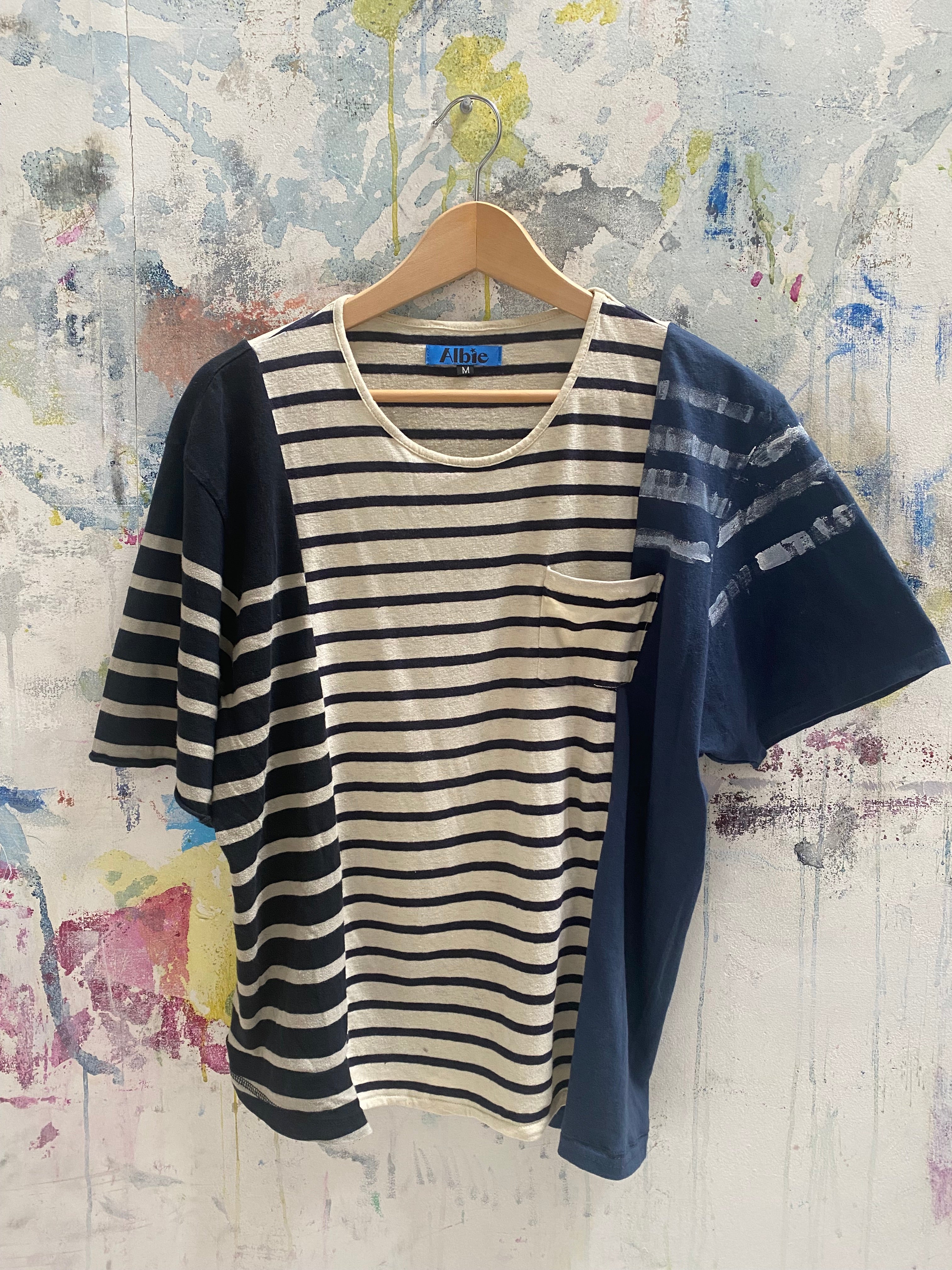 Stripes Tee triptych style 8007 size M