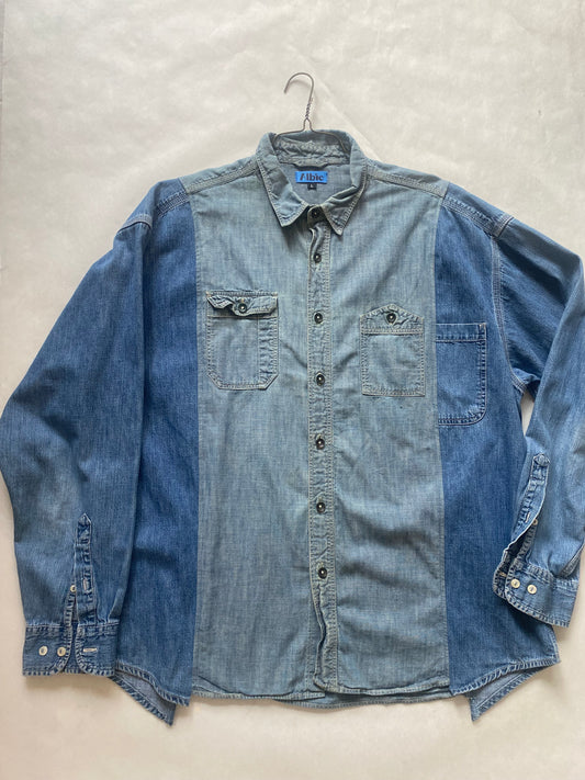Mens ‘Extended play’ chambray shirt #5006 L