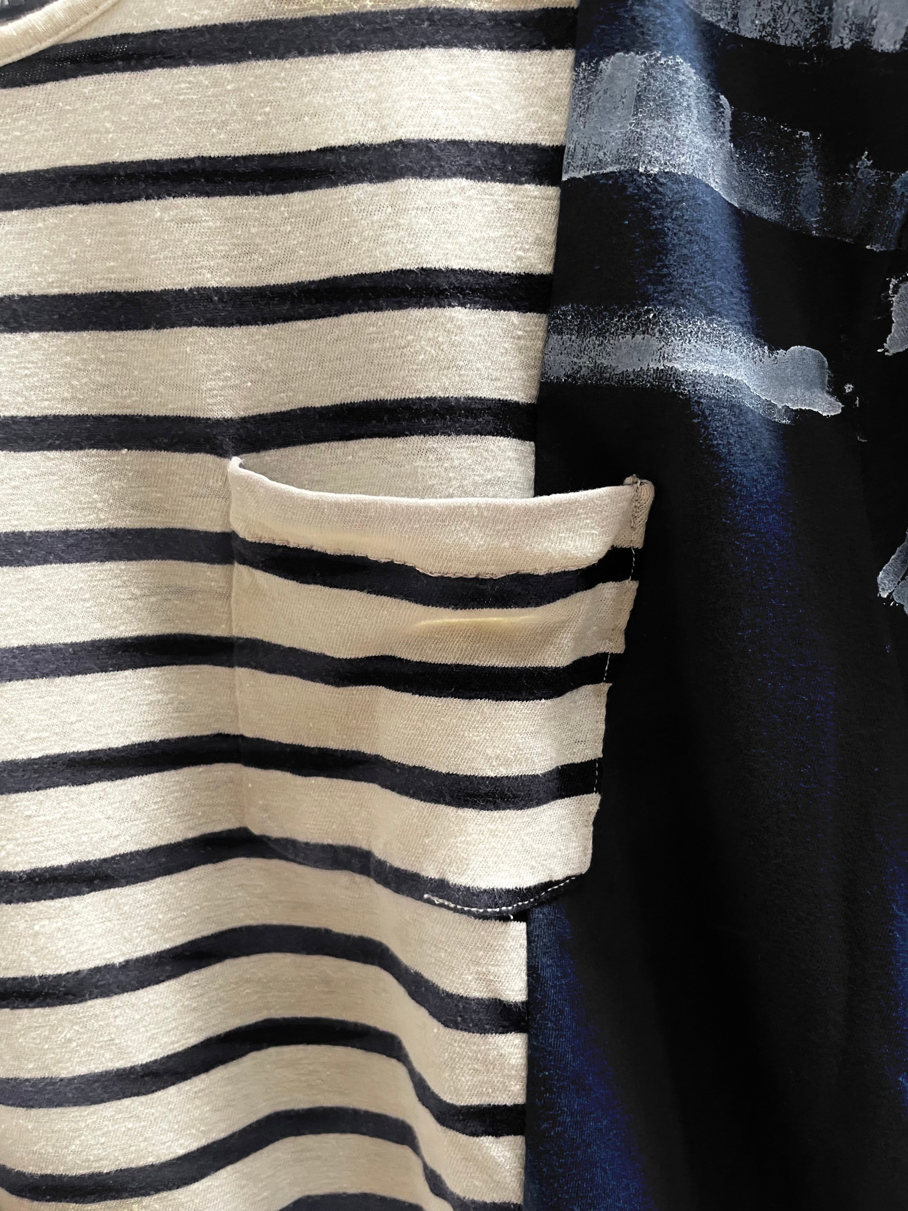Stripes Tee triptych style 8007 size M