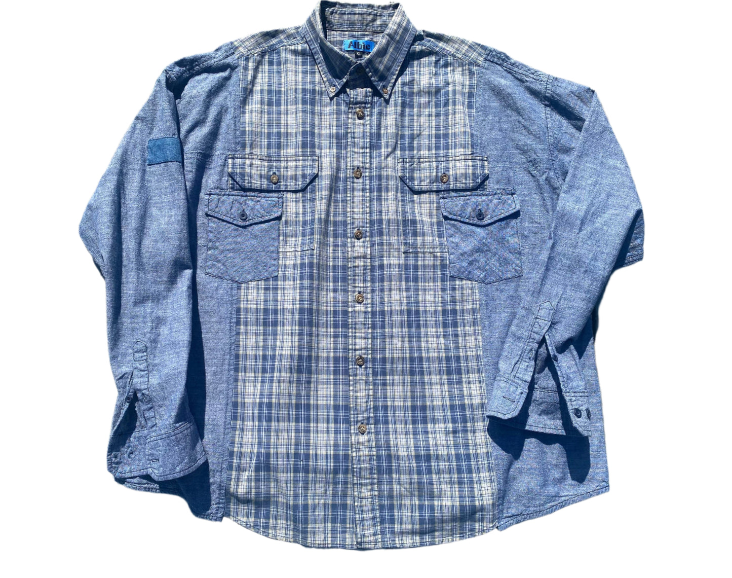 Registered Extended Play Chambray Plaid Shirt 5016 size XL