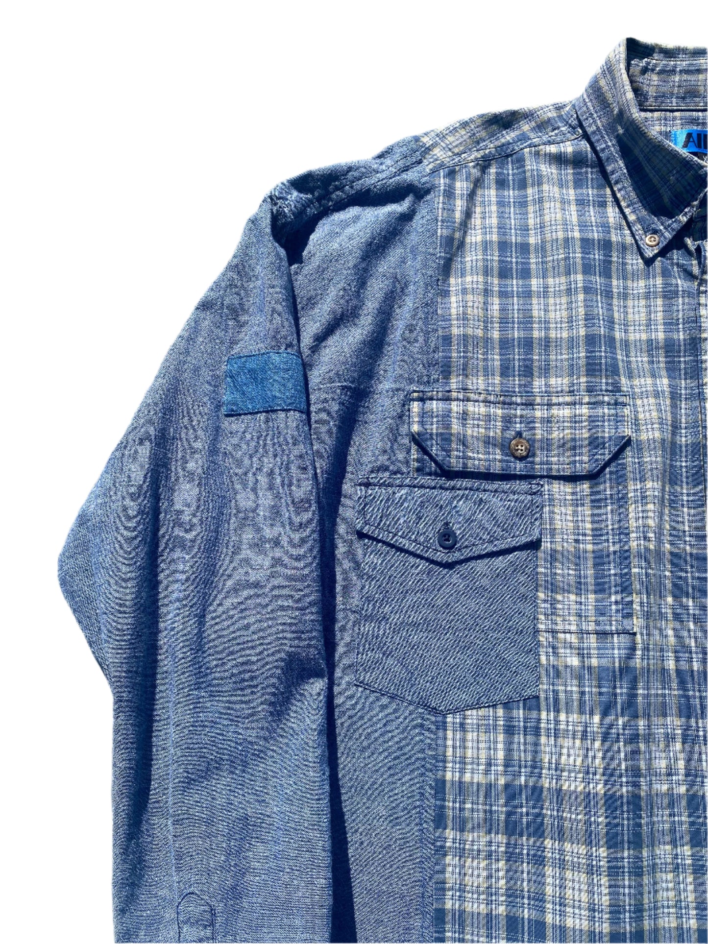 Registered Extended Play Chambray Plaid Shirt 5016 size XL