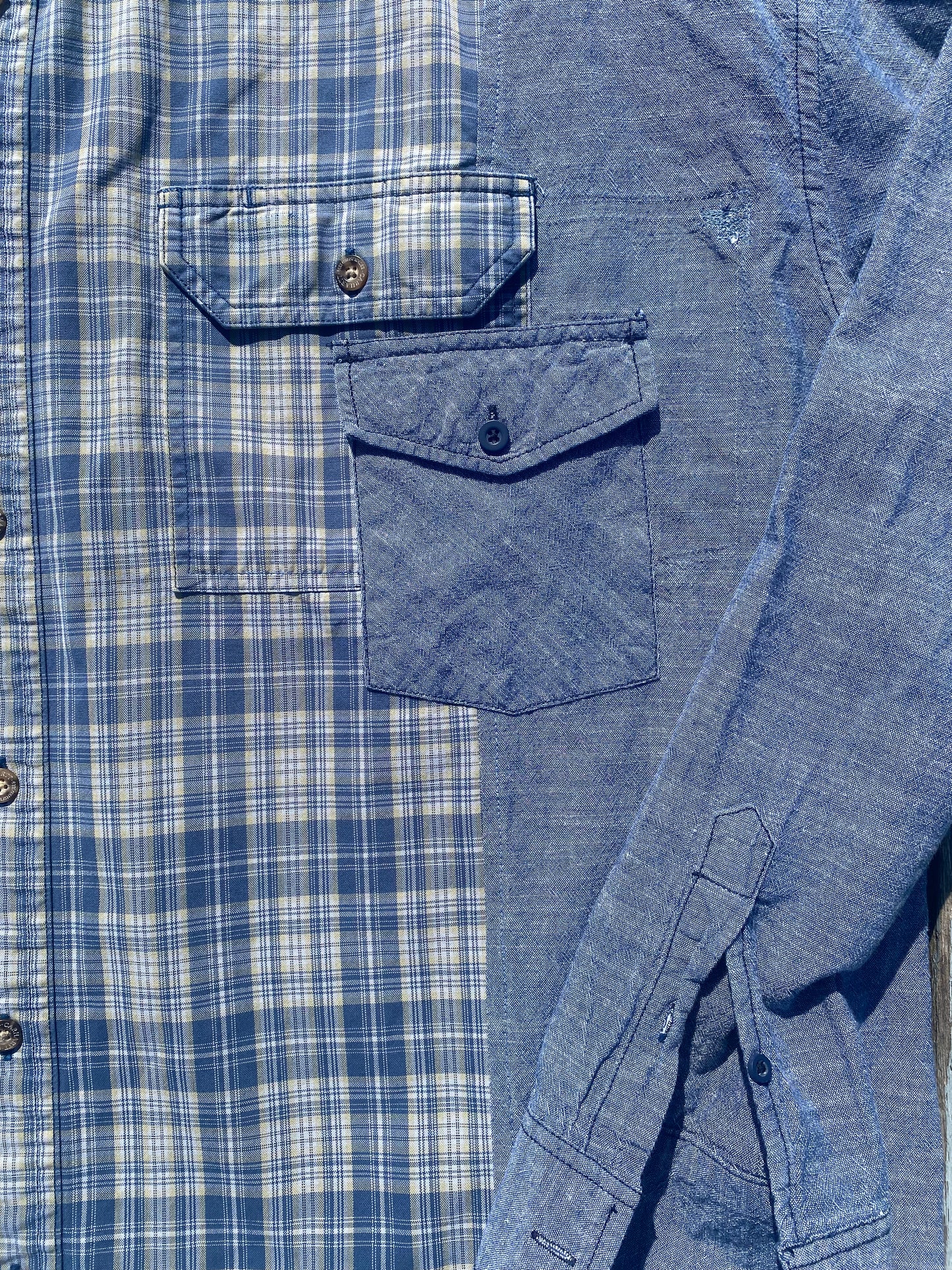 Registered Extended Play Chambray Plaid Shirt 5016 size XL