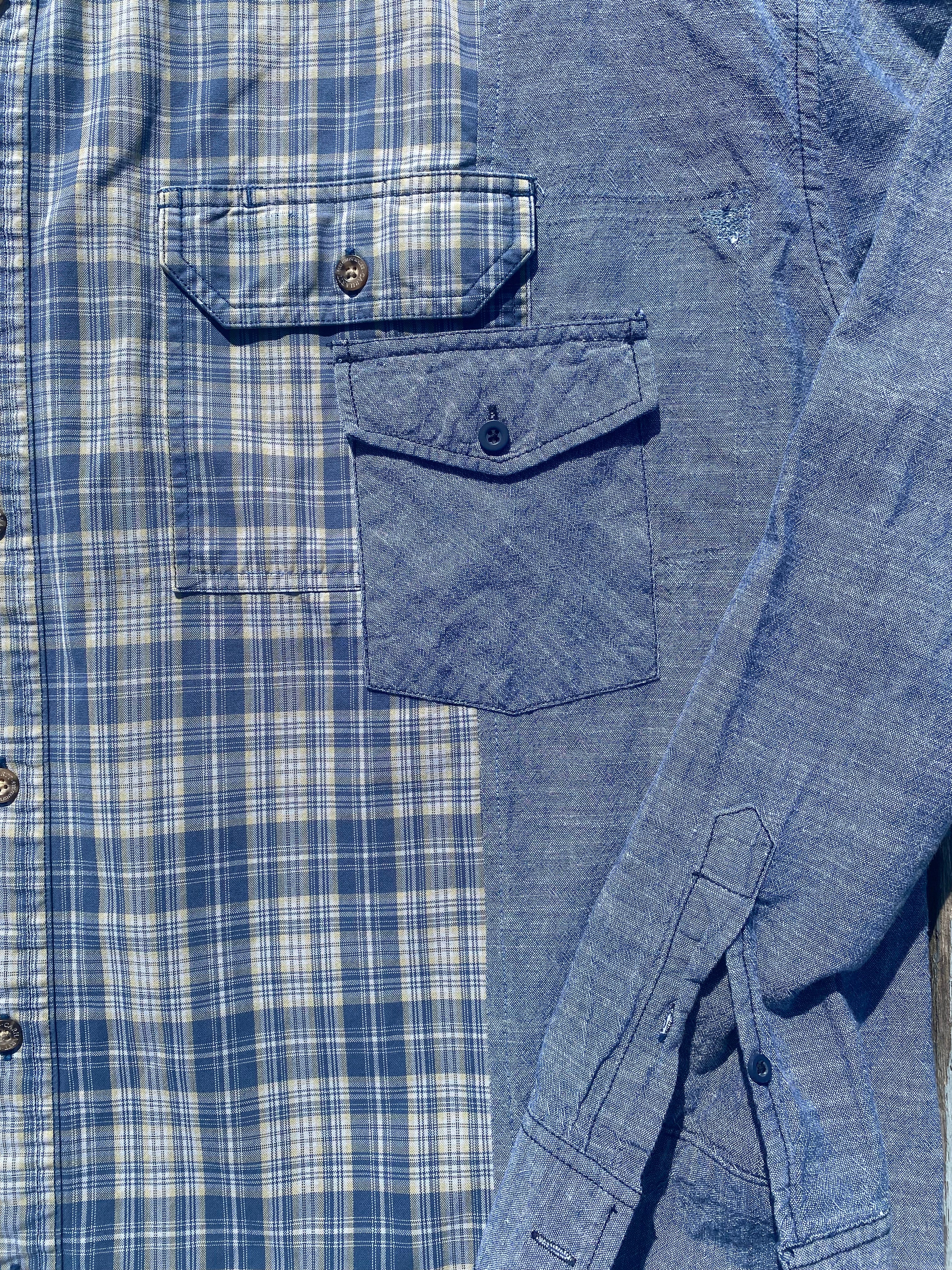 Registered Extended Play Chambray Plaid Shirt 5016 size XL