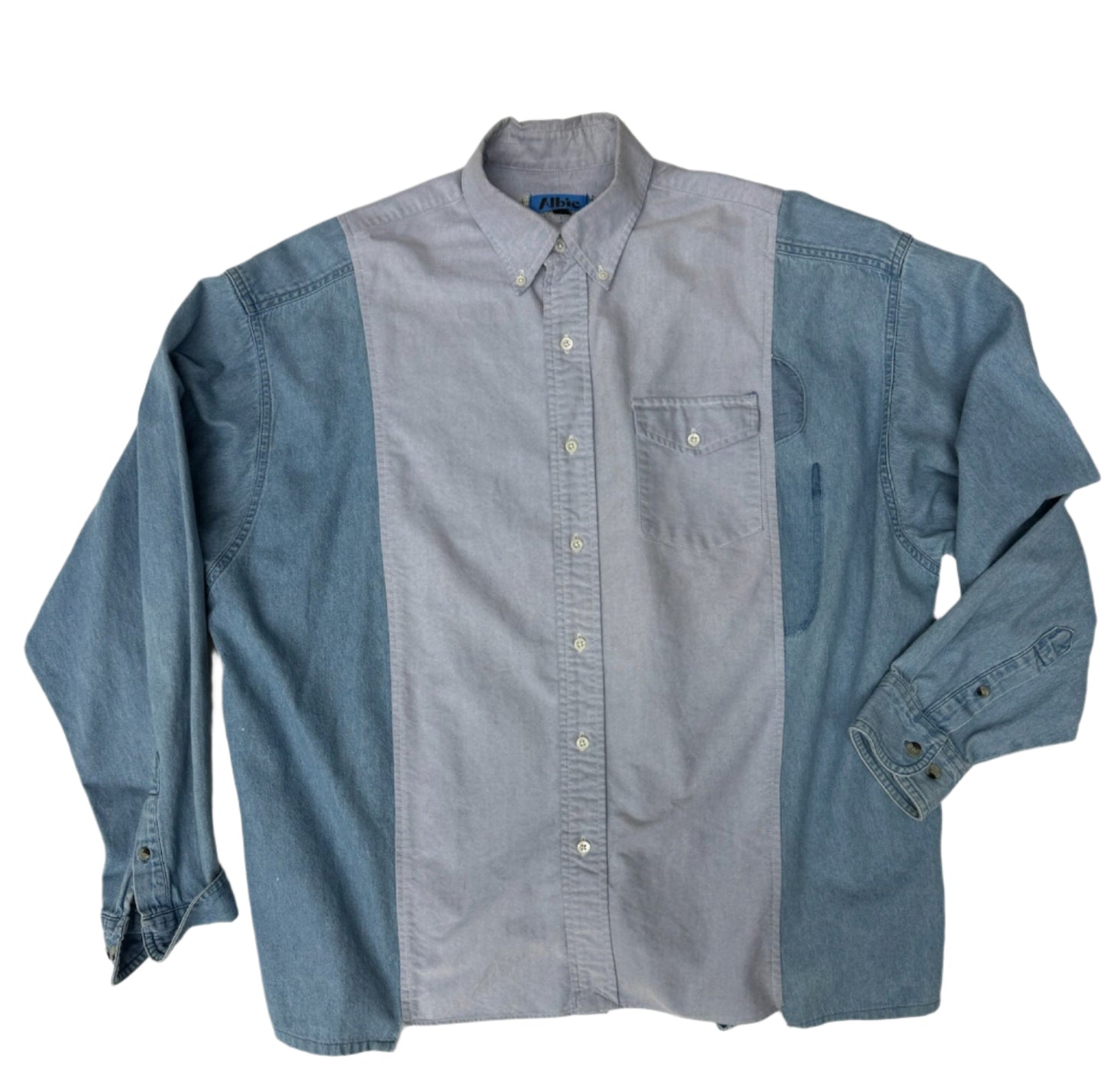 Mens Extended Play Flap Pocket Chambray Shirt size L