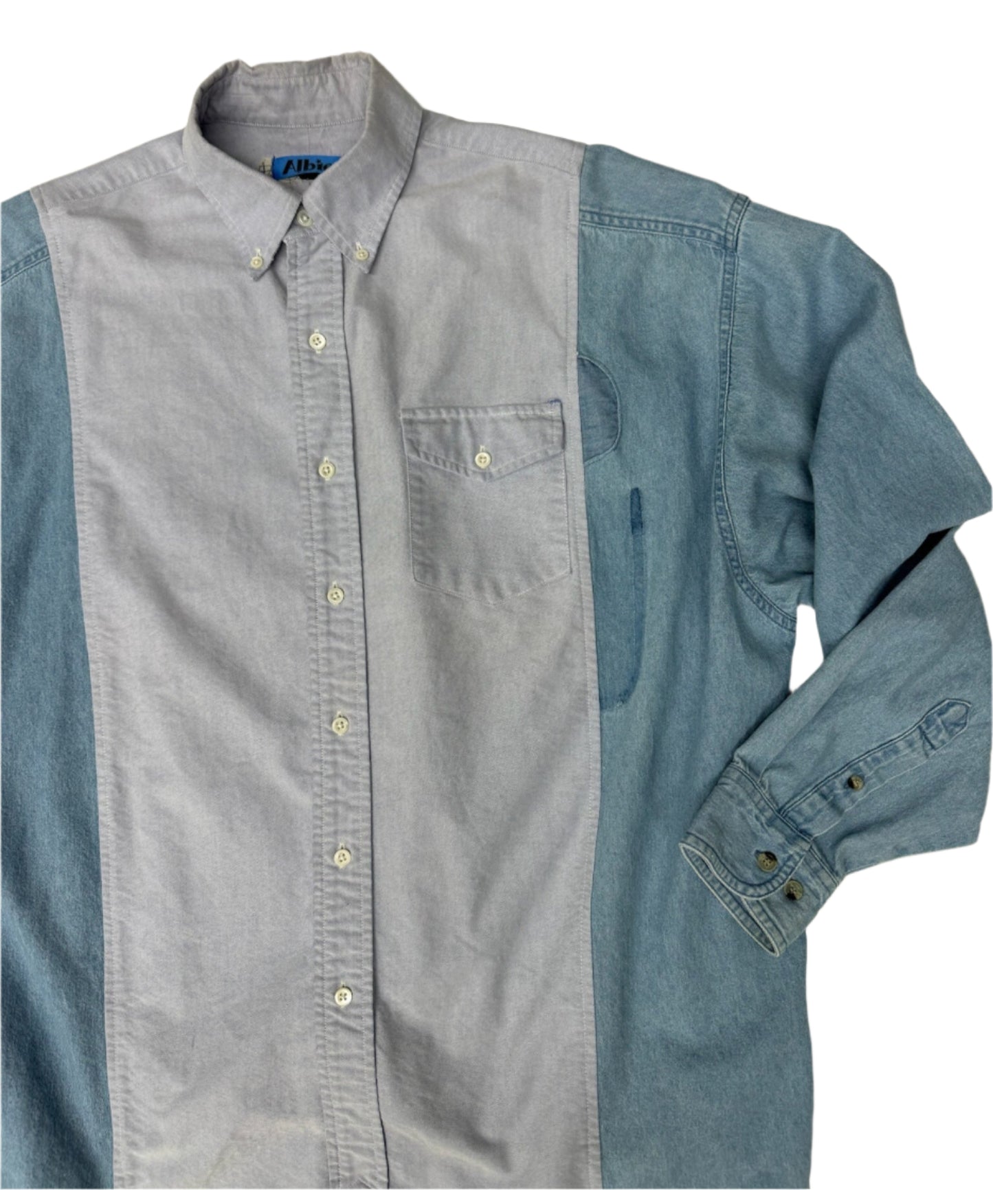 Mens Extended Play Flap Pocket Chambray Shirt size L