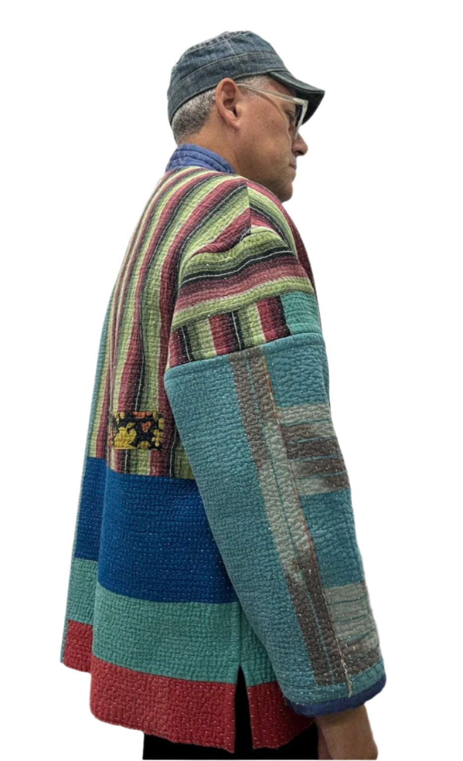Kantha Kimono Jacket (*patchwork squares)