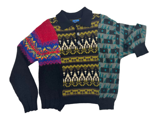 Triple Warmth Polo Collar Sweater - Size S