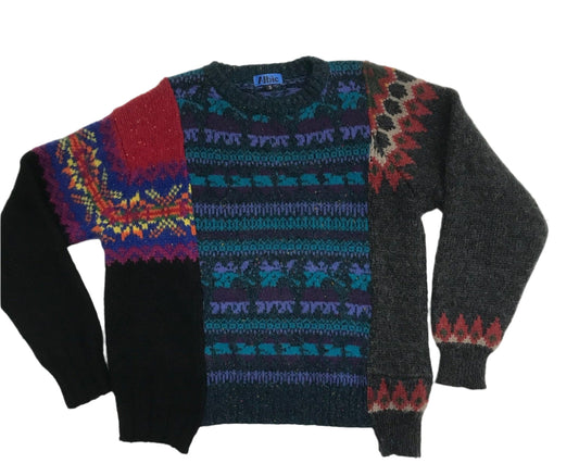 Triple Warmth Fairisle Crew Neck Sweater - Size S