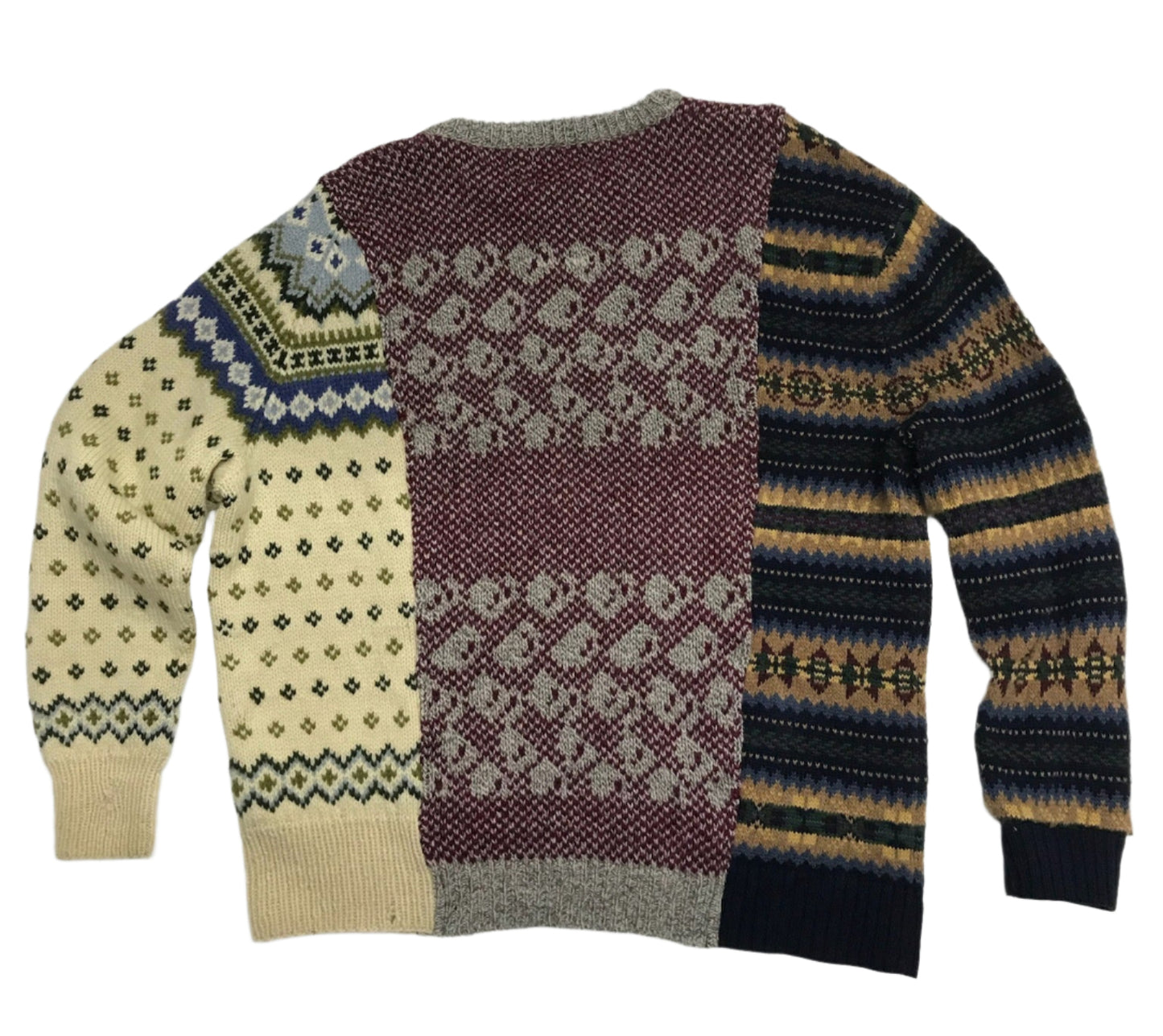 Triple Warmth Birdseye/stripe Crewneck Sweater - Size M