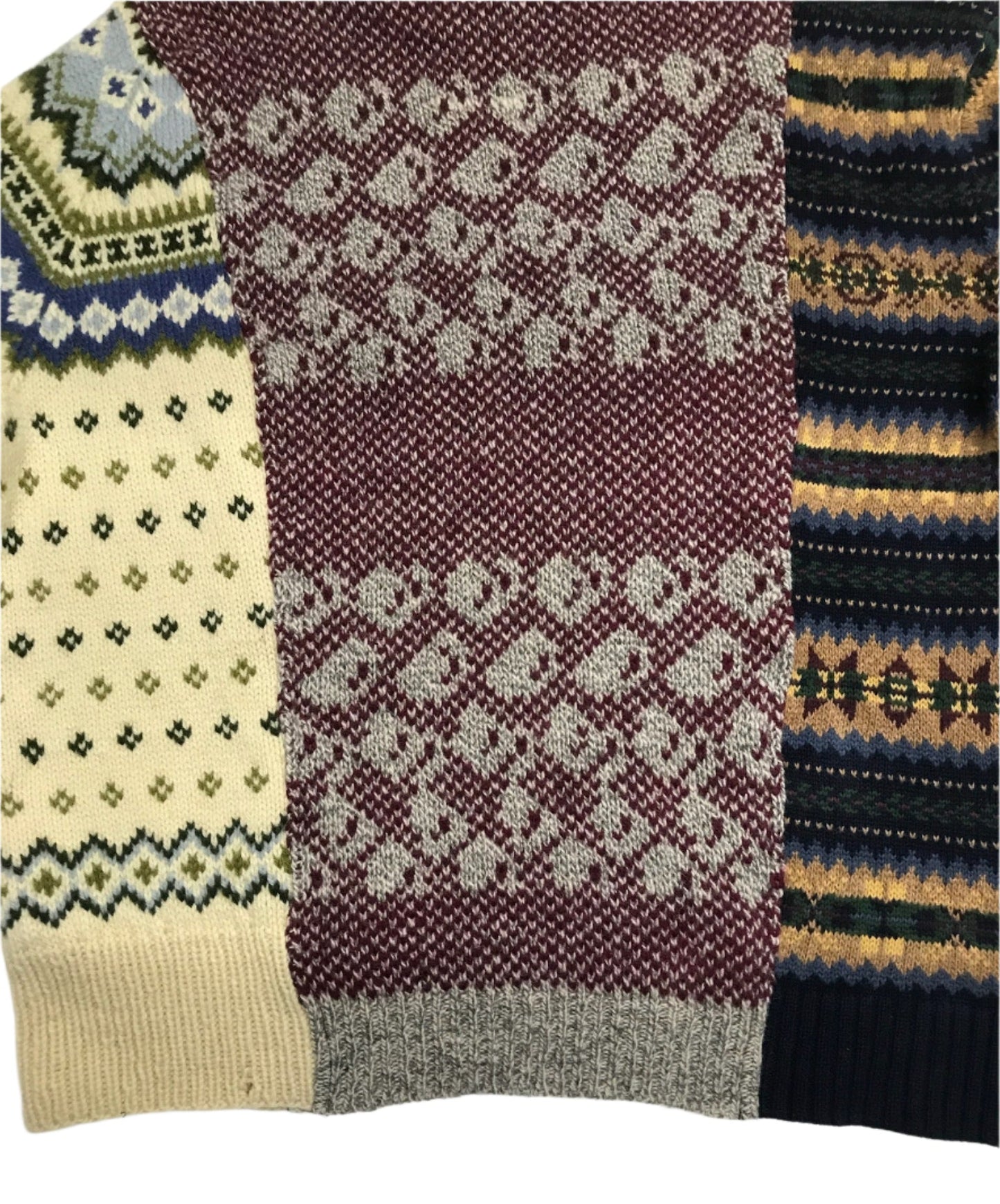 Triple Warmth Birdseye/stripe Crewneck Sweater - Size M