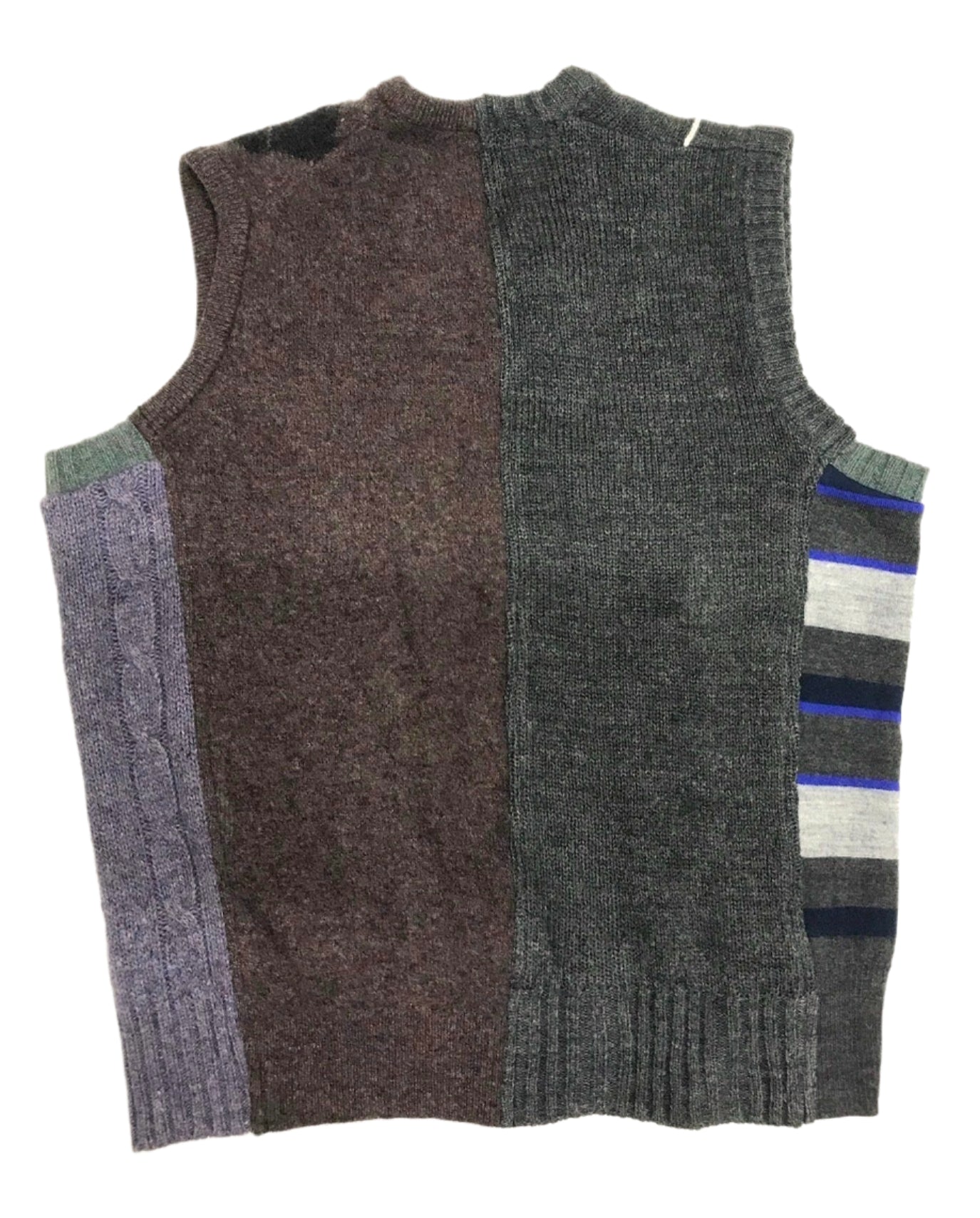 V-Neck Argyle Check Sweater Vest - Size S