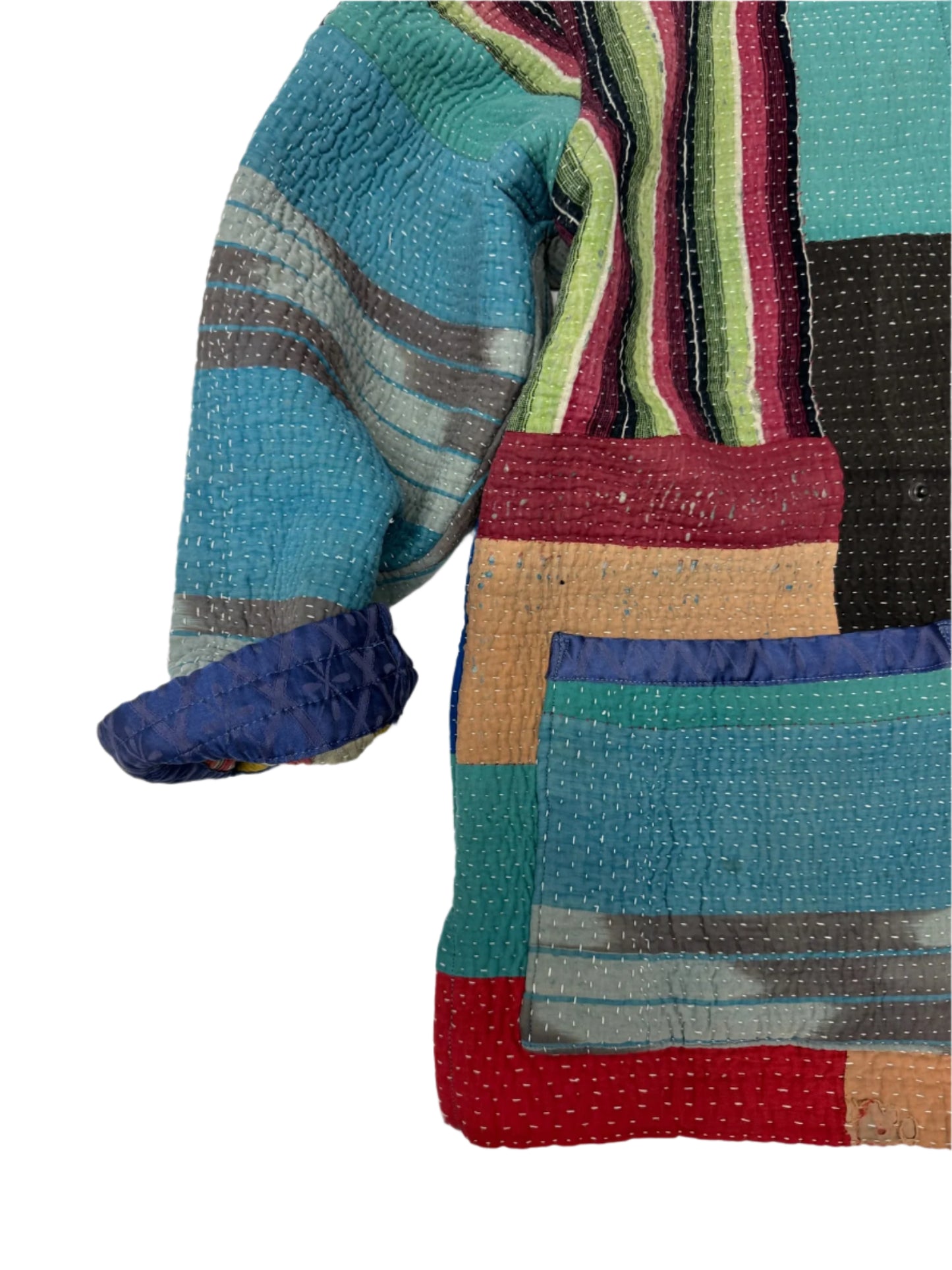 Kantha Kimono Jacket (*patchwork squares)
