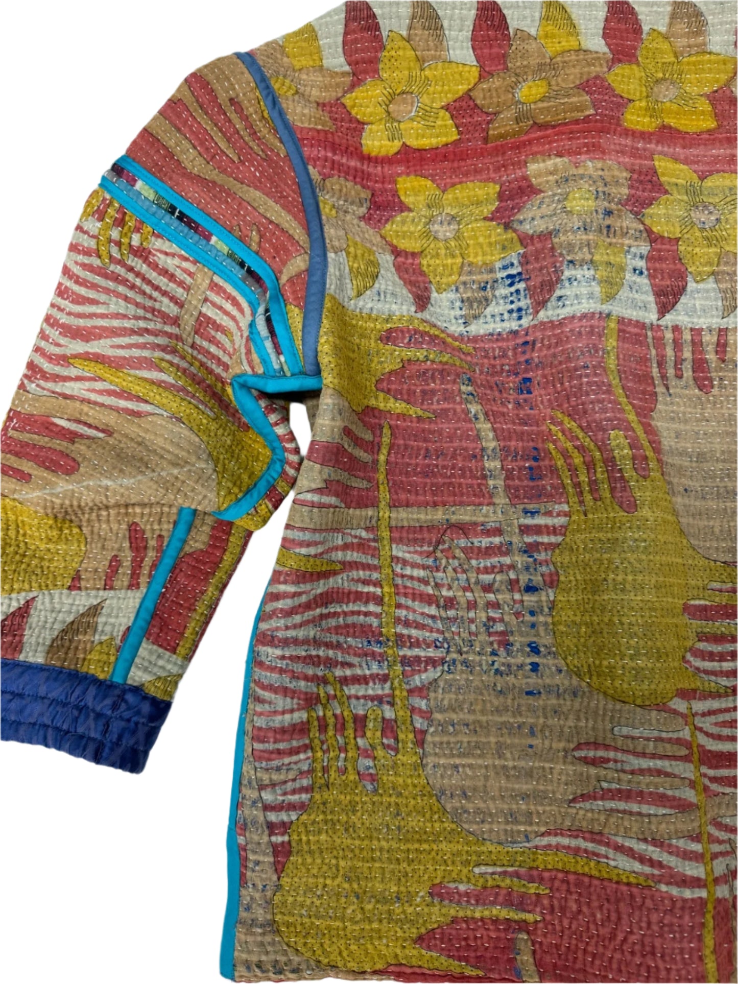 Kantha Kimono Jacket (*patchwork squares)