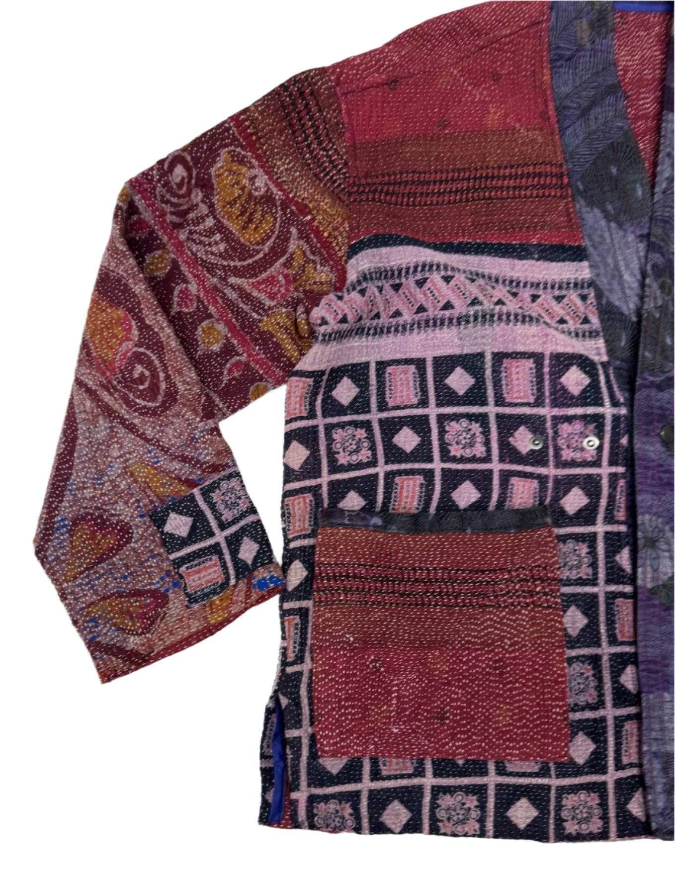 Kantha Kimono Jacket (paisley/ block print)