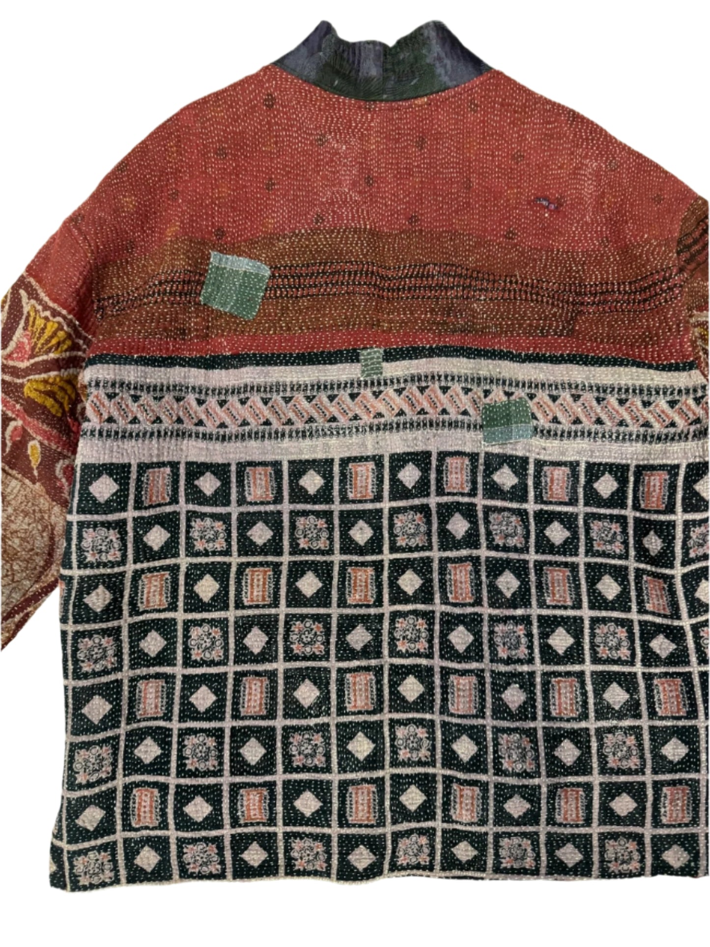 Kantha Kimono Jacket (paisley/ block print)