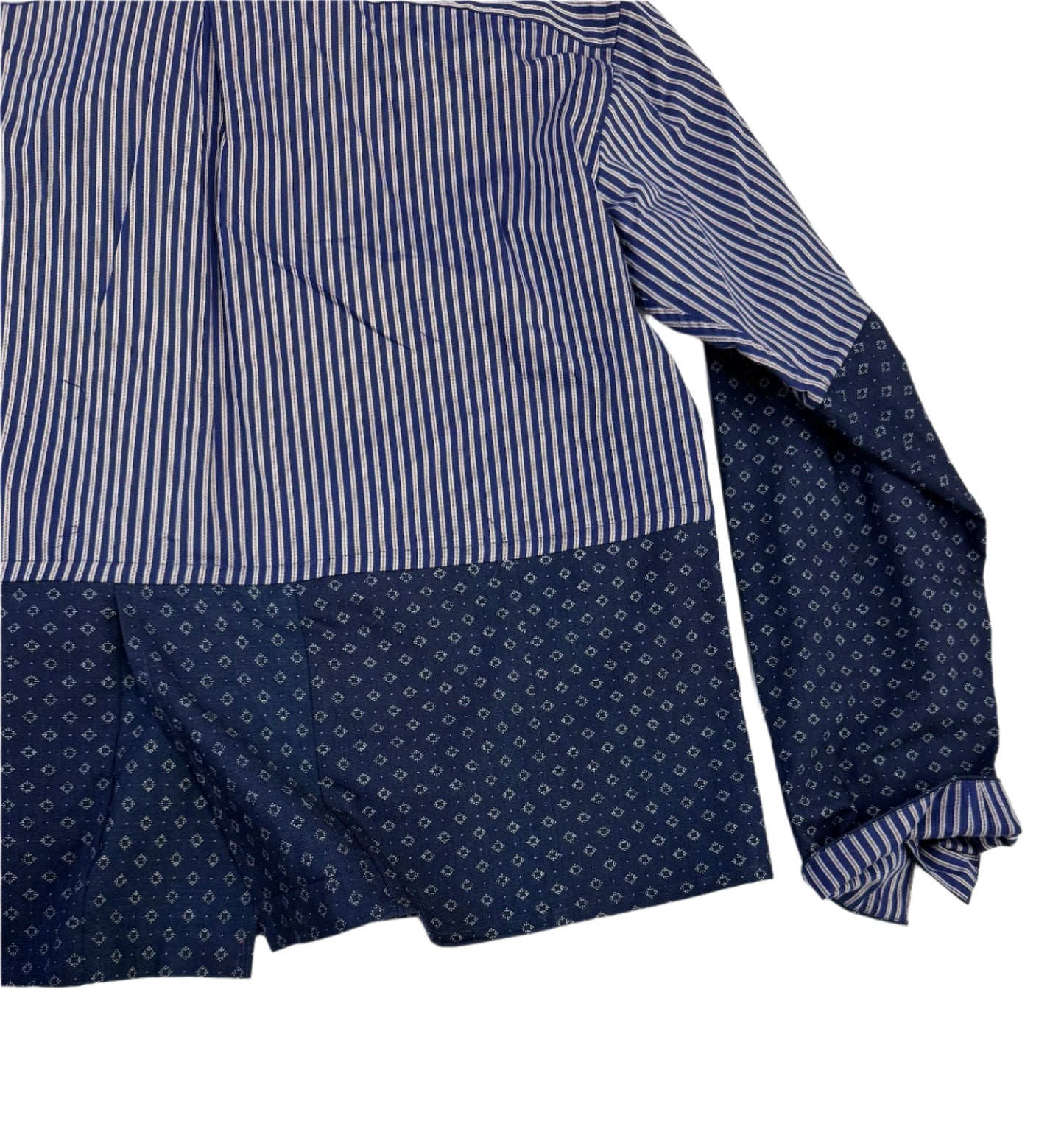 Shacket- Stripe Foulard Button-Down, Size L