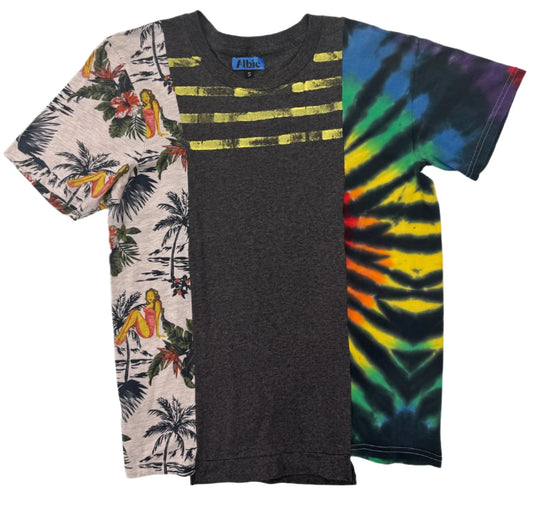 Hawaii Stripe Tie-Dye Tee size S