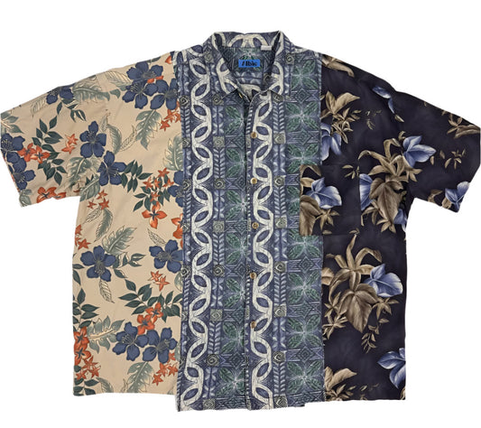 Hawaiian Tiles Triple Shirt Size XL