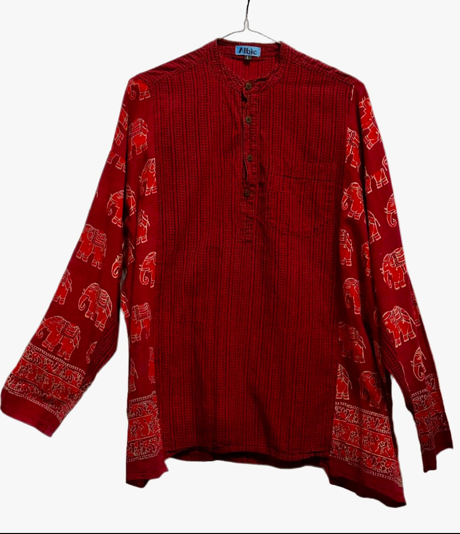 Collarless ‘Extended Play’ Shirt size L