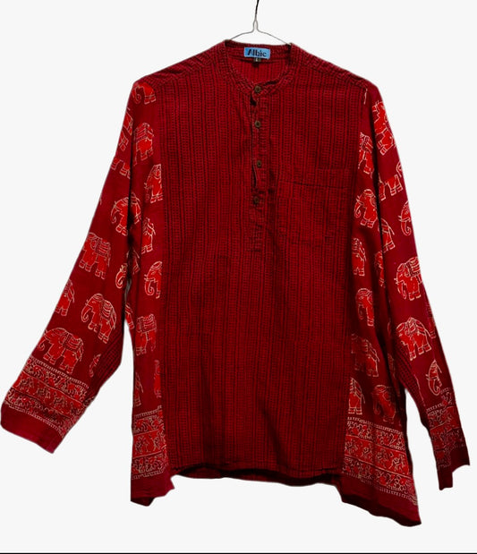 Collarless ‘Extended Play’ Shirt size L